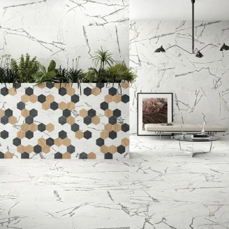 Marmor Mosaik Klinker Lagom Flerfärgad Matt 30x37 cm
